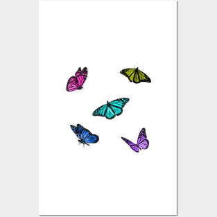 Rainbow Butterflies Sticker Pack Posters and Art